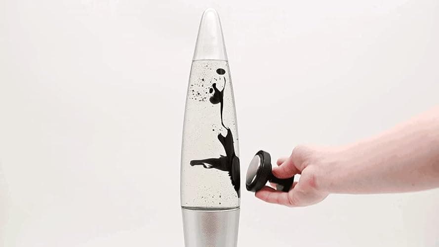 Inspired Designs Retro Rocket Ship Ferrofluid Lava Lamp with Magnetic Black Wax and Clear Liquid, 15 inch thumbnail 8