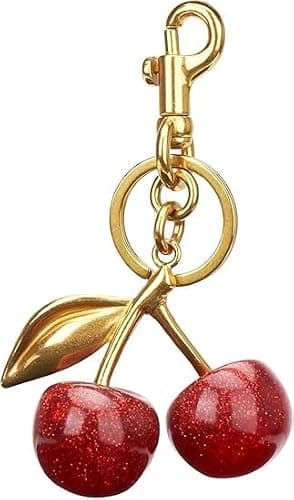 Red Cherry Keychain, Cute Cherry Charms for Purses and Bags,Accessories keychian Gifts for Women Valentine Bag Gifts - Image 1
