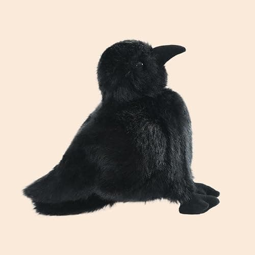 DIKAYOS Crow Plush Stuffed Animal - 6inch Soft Black Fluffy Lifelike Racock Stuffed Doll, Cute Decorative Plush Toy for Home Decor, Gift for Family, Pet Party Favors, Collectible Bird Plushie thumbnail 5