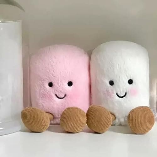 Pink and White Marshmallows Stuffed Toy, 3.5 inches-Food Plush-Fun Gift Idea thumbnail 2