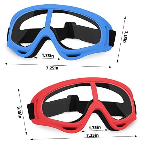 YSCare 4 Pack Protective Goggles, Safety Glasses with Clear Lens and Adjustable Strap, Protective Eyewear Compatible with Nerf Guns for Game Battle Christmas Gift (4 colors) thumbnail 2