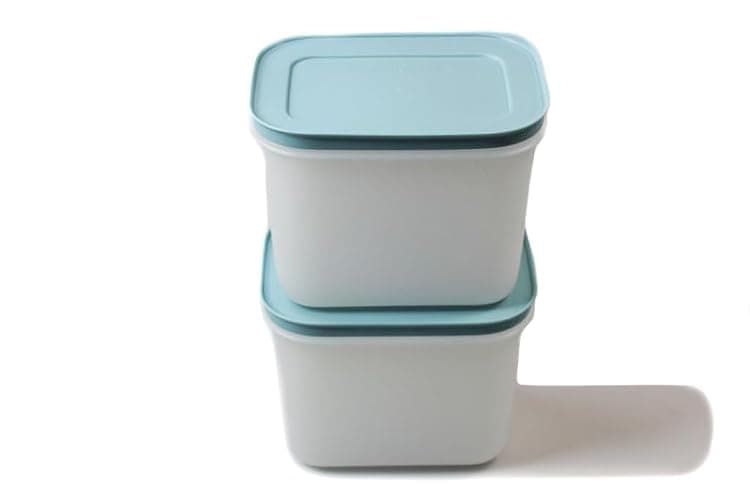 TUPPERWARE Gefrier-Behälter 1,1 L (2) weiß-blau hoch Eiskristall Eis-Kristall P 21652 thumbnail 2