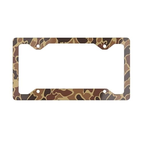Camo Metal License Plate Frame In Classic Duck Hunter Camo - Image 1