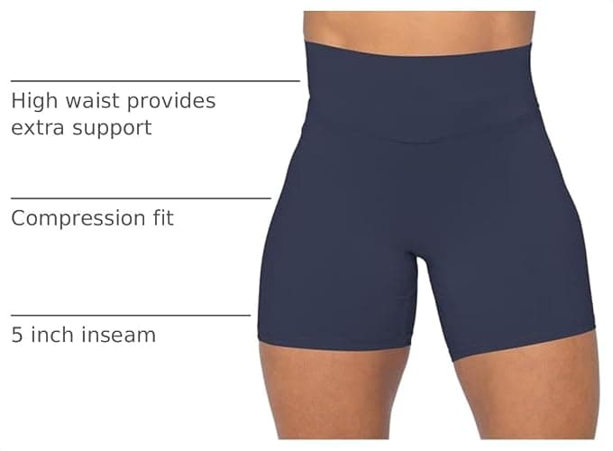 Sunzel No Front Seam High Waist Biker Shorts for Women, Squat Proof Yoga Workout Gym Bike Shorts thumbnail 4