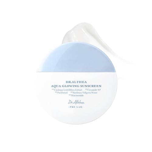 Dr.Althea Aqua Glowing Sunscreen | Crème Solaire Hydratante pour Tous Types de Peau | Base Hydratante Non Collante pour le Maquillage | Protection Solaire Visage Vegan Coréenne (45 ml, SPF50 PA++++) - Image 1