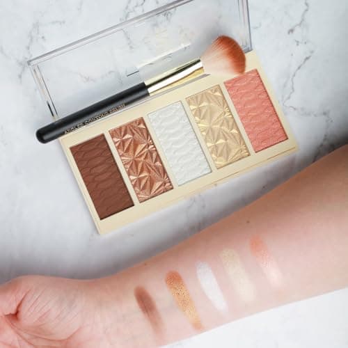 Paris Hilton Define Your Light Face Palette – Highlighter, Blush, Bronzer & Waterproof Contour – All-In-One Sculpting Kit with Makeup Brush – Glowing & Radiant Finish – Suitable for All Skin Type –1pc thumbnail 6