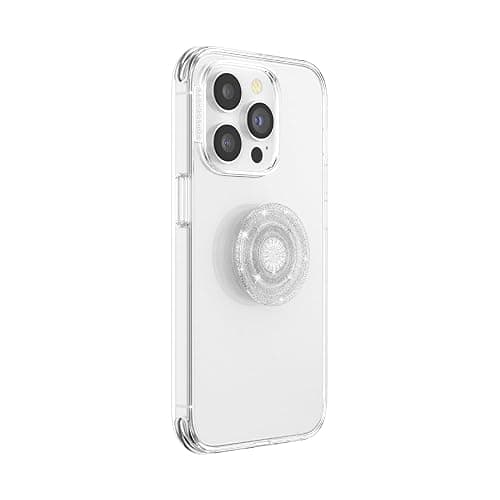 PopSockets Translucent Phone Grip with Expanding Kickstand, PopSockets for Phone, Adhesive Grip, Translucent PopGrip - Clear Glitter - Clear Glitter - small - Adhesive thumbnail 3