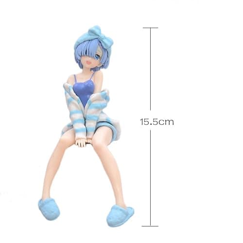 Anime Figure Rem/Ram Ramu Figure PVC Action Girl Figurine Model Statue Ornaments Decoration thumbnail 3