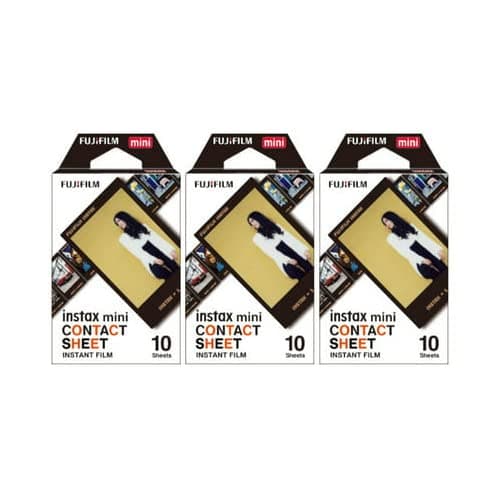 Fujifilm Instax Mini 40 Contact Sheet Instant Film (3-Pack and 30 Exposures) Bundle (3 Items) - Image 1