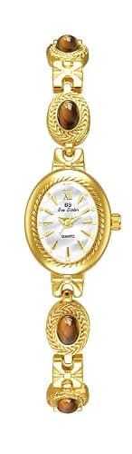 FANMIS Gold Tone Watches for Women with Small Vintage Bracelet Elegant Jade Oval Dial Dress Watch Fashion Quartz Wrist Watch Waterproof Watch - Image 1