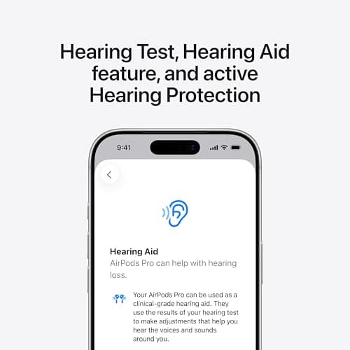 Apple AirPods Pro 3 Wireless Earbuds, Active Noise Cancellation, Live Translation, Heart Rate Sensing, Hearing Aid Feature, Bluetooth Headphones, Spatial Audio, High-Fidelity Sound, USB-C Charging thumbnail 4
