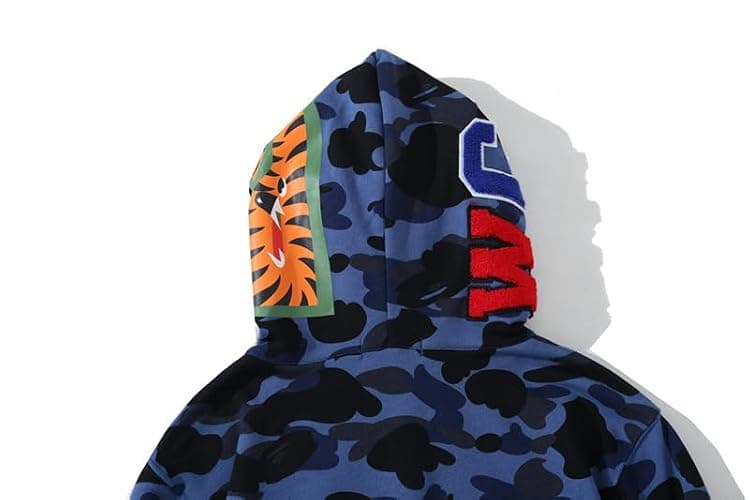 RICK TOP ONE Camouflage shark jacket men's fall and winter cardigan zipper embroidery hooded sweater large size couple models thumbnail 5