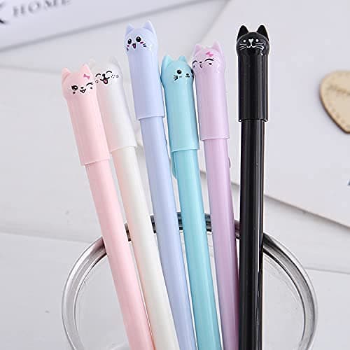 sencoo Girl Cute Pens Kawaii Pen Cute Cat Pen 0.5 mm Gel Pens Black Ball Point Pens for School Office Supplies (12 cat) thumbnail 4