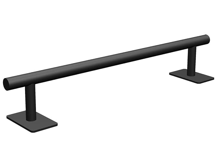 Professional Fingerboard Flat Rail Premium Solid Steel Construction Fingerboard Deck Fingerboard Ramp Great Add for Fingerboard Parks Black Powder Coated Finish Non-Slip Foam Feet (round) - Image 1