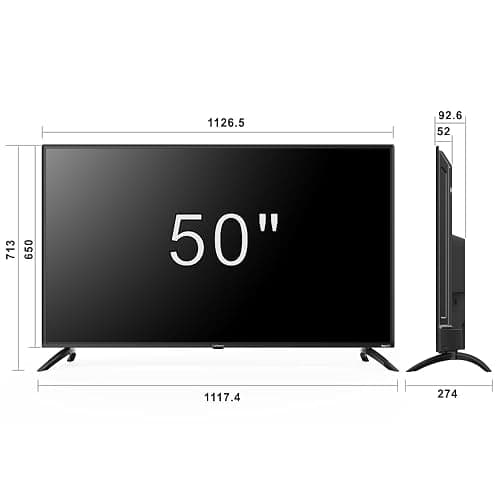 Veltech 50 Inch Smart TV 4K – UHD Roku TV with Freeview, Netflix, Apple TV+, BBC iPlayer, HDR, Dolby Audio, Voice Control, HDMI, USB – Smart TV for Living Room or Home Theatre [Energy Class G] thumbnail 9