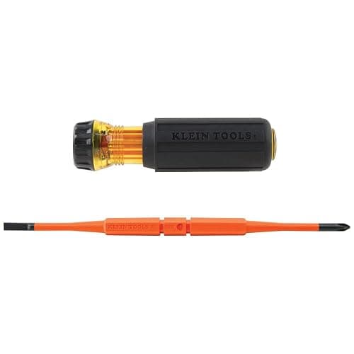Klein Tools 32288 Insulated Screwdriver, 8-in-1 Screwdriver Set with Interchangeable Blades, 3 Phillips, 3 Slotted and 2 Square Tips thumbnail 13