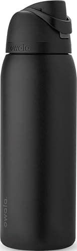 Owala FreeSip Stainless Steel Water Bottle 40 oz Very, Very Dark - Image 1