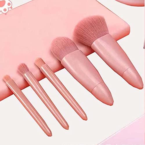 Easy-taken Travel Makeup Brush Set, COSHINE 5pcs Mini Complete Function Cosmetic Brushes Kit (5pcs with mirror) thumbnail 6