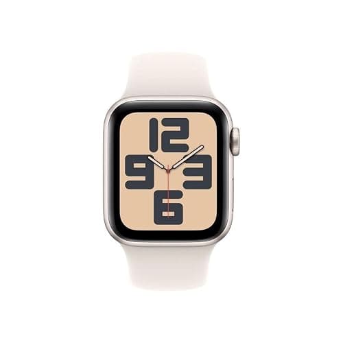 Apple Watch SE (2. Generation) GPS 40 mm Smartwatch mit Aluminiumgehäuse in Polarstern und Sportarmband in Polarstern (S/M). Fitness und Schlaftracker, Unfallerkennung, Herzfrequenzmesser thumbnail 2