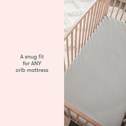 Newton Baby Organic Fitted Crib Sheets (2-Pack) - Ultra-Breathable and Soft, 100% Organic Muslin Cotton, Fits All Standard Cribs, White… - White thumbnail 2