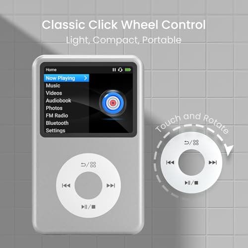 MP3 Player with Bluetooth Black 128GB Video EBOOK Sliver thumbnail 6