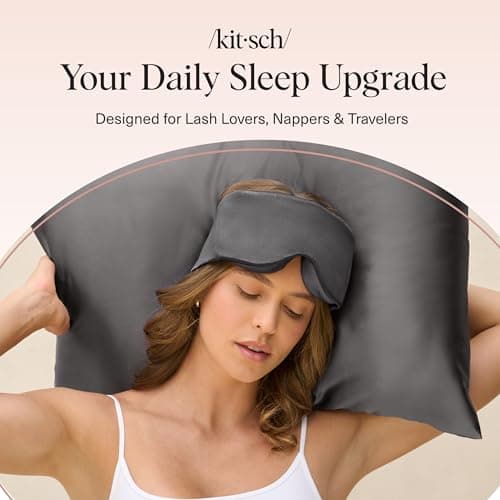 📌 Kitsch Contour Pillow Eye Mask – Softer Than Silk Eye Masks for Sleep, Blindfold Sleep Masks for Women & Men, No Eye Pressure, Lightweight, Eye Care, Travel Essentials - Charcoal thumbnail 8