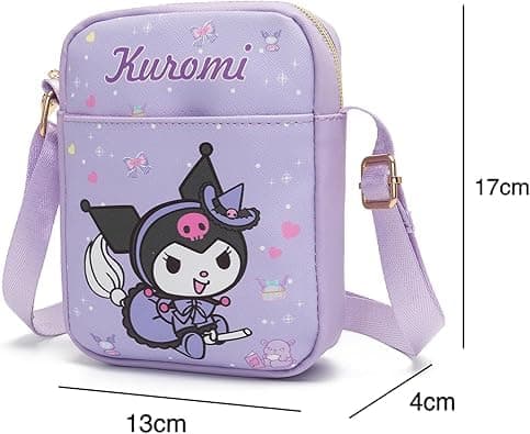 cute cartoon-themed mini crossbody bag, also a shoulder bag, features a cartoon pattern design thumbnail 2
