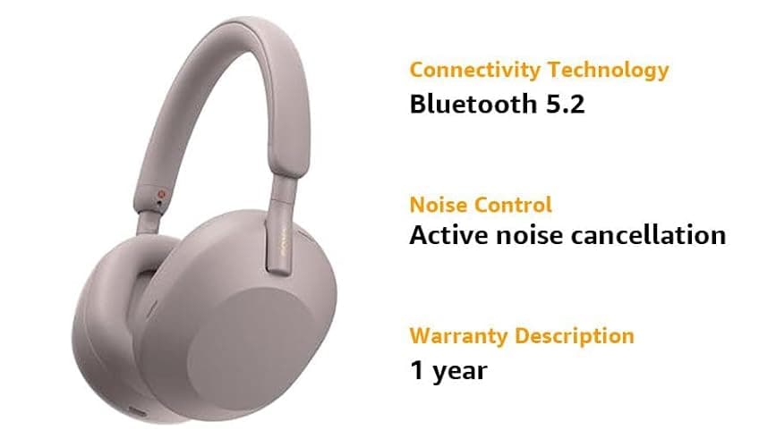 Sony WH-1000XM5 The Best Wireless Noise Canceling Headphones, Auto NC Optimizer, 30-Hour Battery, Alexa Voice Control, Smoky Pink - Smoky Pink - One Size - Headphones thumbnail 2