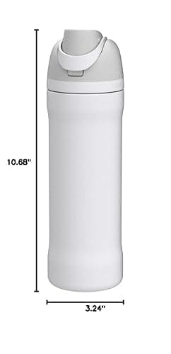 Owala FreeSip Insulated Stainless Steel Water Bottle with Straw, BPA-Free Sports Water Bottle, Great for Travel, 24 Oz, Shy Marshmallow thumbnail 2
