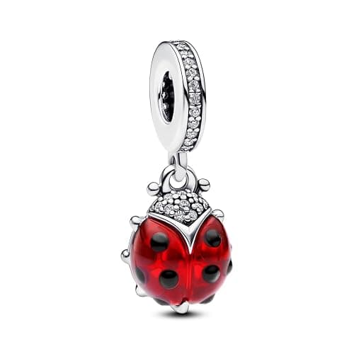 Pandora Red Ladybug Dangle Charm - Compatible Moments Bracelets - Jewelry for Women - Gift for Women in Your Life - Made with Sterling Silver & Enamel - Image 1