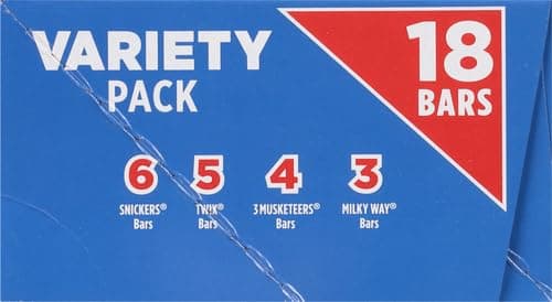 SNICKERS, TWIX, MILKY WAY & 3 MUSKETEERS Individually Wrapped Variety Pack Full Size Milk Chocolate Candy Bars Bulk Assortment, 33.31 oz, 18 Bars (Pack of 2) thumbnail 15