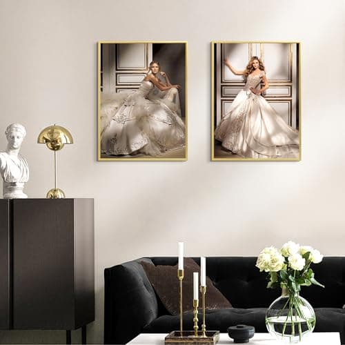 upsimples 18x24 Picture Frame Gold 3 Pack, Scratch-Proof Poster Frames 18 x 24 for Photo Gallery - Slide-In Strips, Horizontal or Vertical Wall Mounting thumbnail 2
