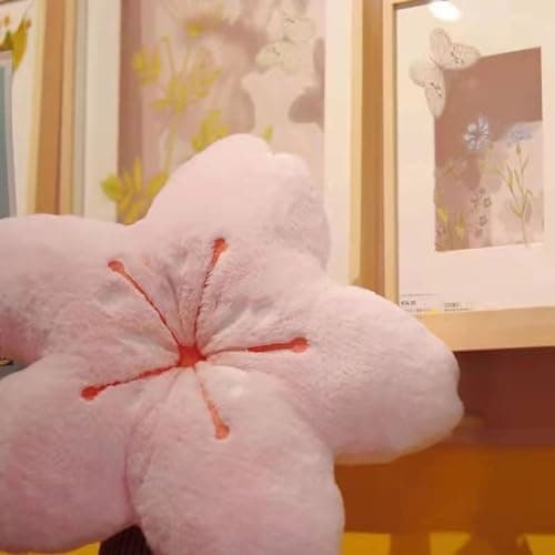 GEXUANCHEN Cherry Blossom Plush Throw Pillow Living Room Sofa Pillow Flower Chair Cushion Throw Pillow (15.74 * 15.74, Pink) thumbnail 7