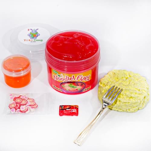 DIY Clay Instant Noodles Themed Slime(7oz) - Jelly Textured - Handmade - ASMR thumbnail 2