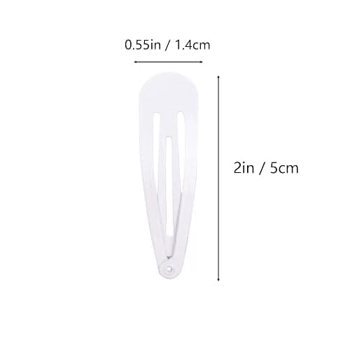 70 Pack Barrettes Women Metal 2 Inch Snap Hair Clips Accessories, Tuefuzy White Hair Barrettes, Non Slip Hair Clips for Girls, Kids, Teens, Women thumbnail 2