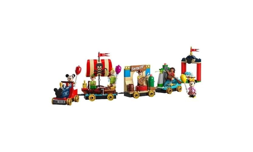 LEGO Disney 100 Celebration Train Building Toy 43212 Imaginative Play, Fun Birthday Gift for Preschool Kids Ages 4+, 6 Disney Minifigures: Moana, Woody, Peter Pan, Tinker Bell, Mickey & Minnie Mouse thumbnail 2
