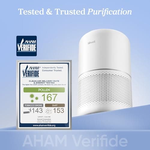 LEVOIT Air Purifier for Home Allergies Pet Hair in Bedroom, Covers Up to 1073 ft² by 56W High Torque Motor, AHAM VERIFIDE, 3-in-1 Filter with HEPA Sleep Mode, Remove Dust Smoke Odor, Core300-P, White thumbnail 2