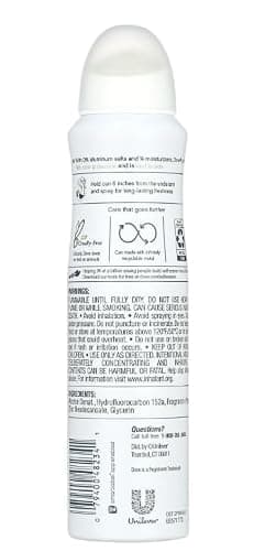 Dove 0% Aluminum Deodorant Spray Shea Butter Aluminum Free Deodorant For 48 Hour Protection 4oz / 113 g (1) thumbnail 2