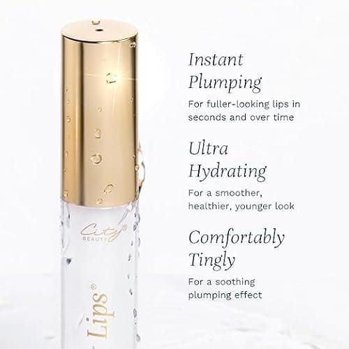 City Beauty City Lips Clear - Plumping Lip Gloss - Hydrate & Volumize - High Shine Lip Plumper - Hyaluronic Acid & Peptides Visibly Smooth Lip Wrinkles - Cruelty-Free thumbnail 5