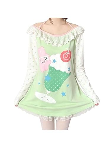 Y2k Aesthetic Detachable Sleeve T-Shirt Women Kawaii Cat Girl Anime Print Cute Sweatshirts Fairycore Streetwear - Image 1