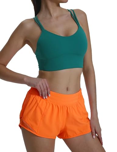 AugIris Athletic Running Shorts for Women with Zipper Pocket Soft Gym Workout Shorts with Mesh Liner Qucky Dry thumbnail 5