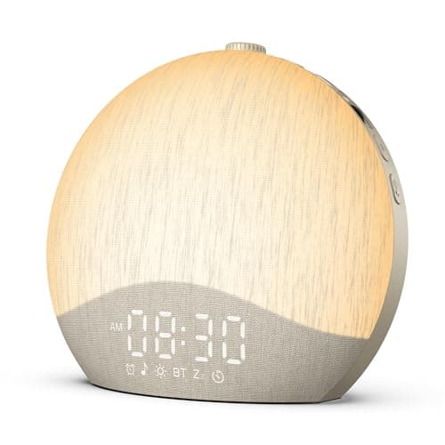 ecozy Sunrise Alarm Clock, White Noise Machine, Sound Machine for Bedroom, Wake Up Light with BT Speaker, 26 Sleep Sounds, 17 Night Lights, Dimmable Digital Clock for Adults, Kids - Image 1