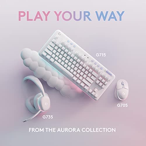 Logitech G735 Wireless Gaming Headset, Customizable LIGHTSYNC RGB Lighting, Bluetooth, 3.5 MM Aux Compatible with PC, Mobile Devices, Detachable Mic - White Mist thumbnail 7