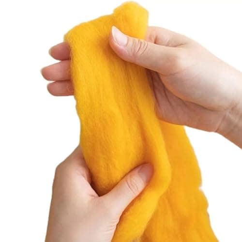 PurPlaisir 101 Color roving Yarn Fiber Wool Weaving is Used for DIY Crafts, Needle Felt Weaving is Used for Needle Felt Wool poking Fun thumbnail 5