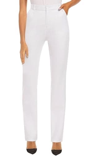 iChosy Women's Stretchy Straight Leg Dress Work Pants Business Office Casual Slacks with Pockets thumbnail 2