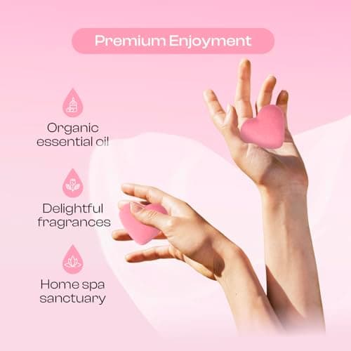 Rose Shower Steamers Gifts for Women, 6 Heart-Shaped Aromatherapy Tablets thumbnail 3