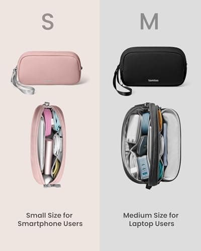 tomtoc Electronics Organiser Travel Case, Water Resistant Travel Bag Cable Organiser for Essentials, Tech Pouch Accessories Carry Storage for Cord, Phone, Cables, Airpods, USB Flash Drive, Daily Items thumbnail 6