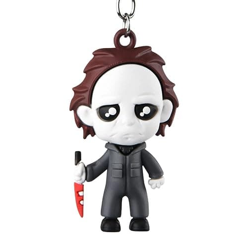 Halloween Skull Keychain Horror Movie Key Rings with Plush & Small Bell ﻿ thumbnail 5