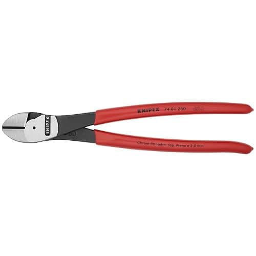 KNIPEX - 74 01 250 SBA Tools - High Leverage Diagonal Cutters (7401250SBA), 10 inches - Image 1