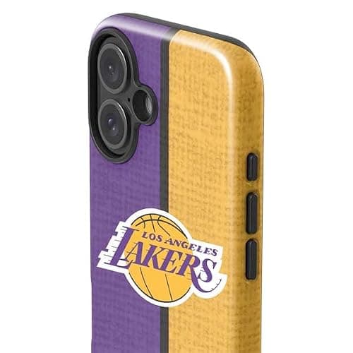 Skinit Impact Phone Case Compatible with iPhone 16 - Officially Licensed NBA Los Angeles Lakers Canvas Design thumbnail 2